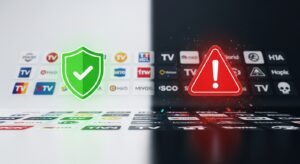 Σύγκριση μεταξύ ασφαλούς, νόμιμης IPTV και των κινδύνων της πειρατείας και του malware.