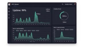 Dashboard με μετρήσεις uptime bitrate και latency για M3U Cosmote Nova